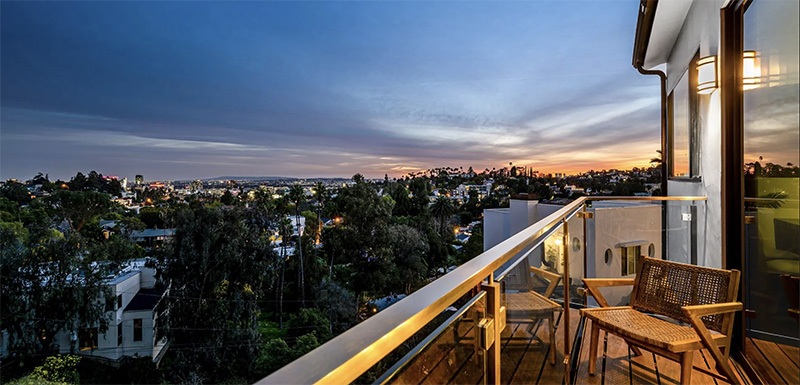 Modern home protected from wildfire damage in Los Angeles, CA